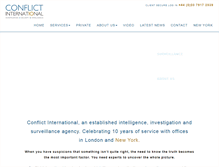 Tablet Screenshot of conflictinternational.com
